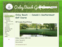 Tablet Screenshot of oxleybeachgolf.com
